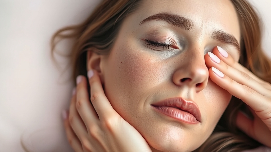 실 리프팅 후 흔한 증상 (realistic 스타일)