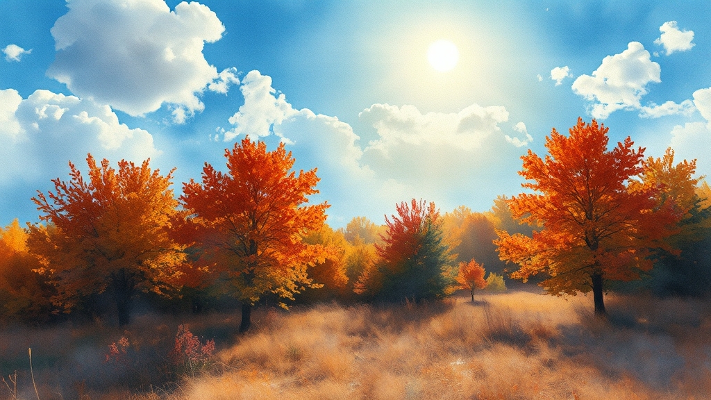 가을 고기압 관련 기상 현상 (realistic 스타일)