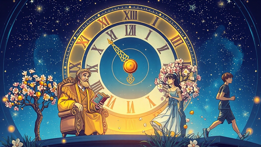 오늘의 운세: 4가지 핵심 (illustration 스타일)