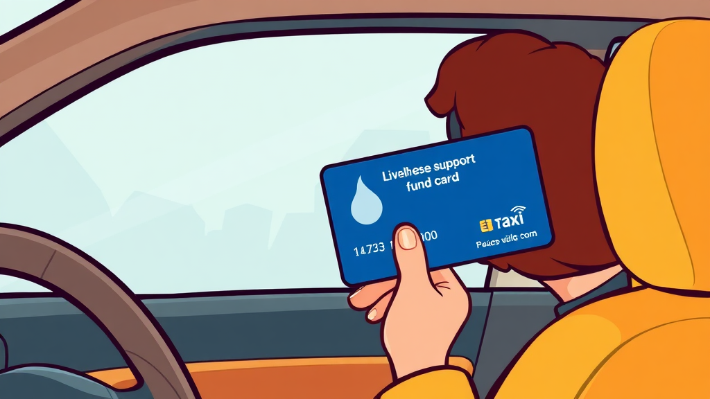 민생지원금, 택시에서도 OK? (cartoon 스타일)