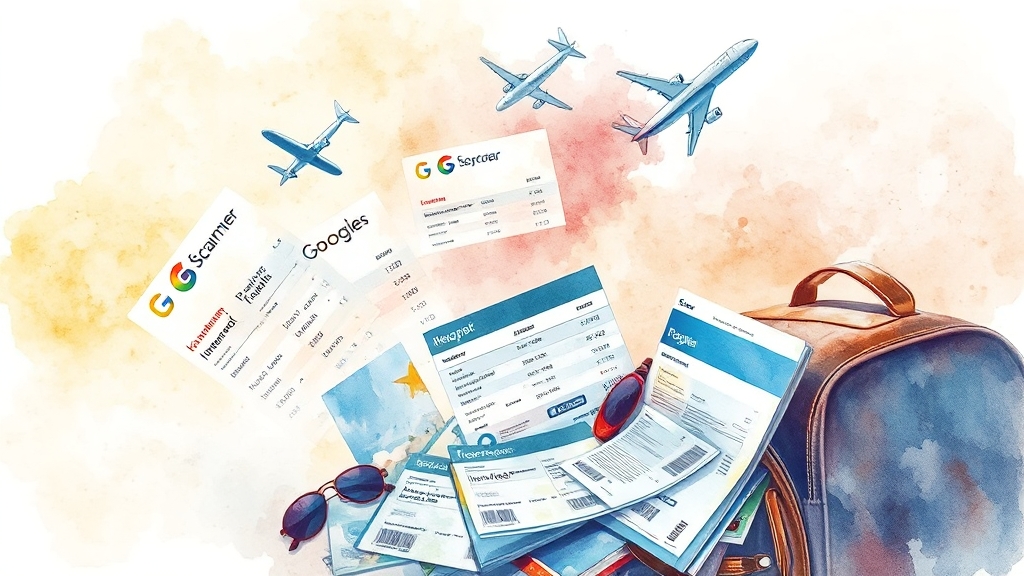 항공권 가격 비교, 어디서 할까? (watercolor 스타일)