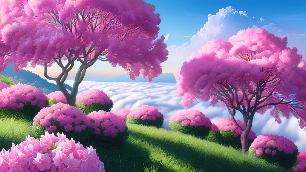 황매산 철쭉, 절정의 아름다움을 만나다 (realistic 스타일)