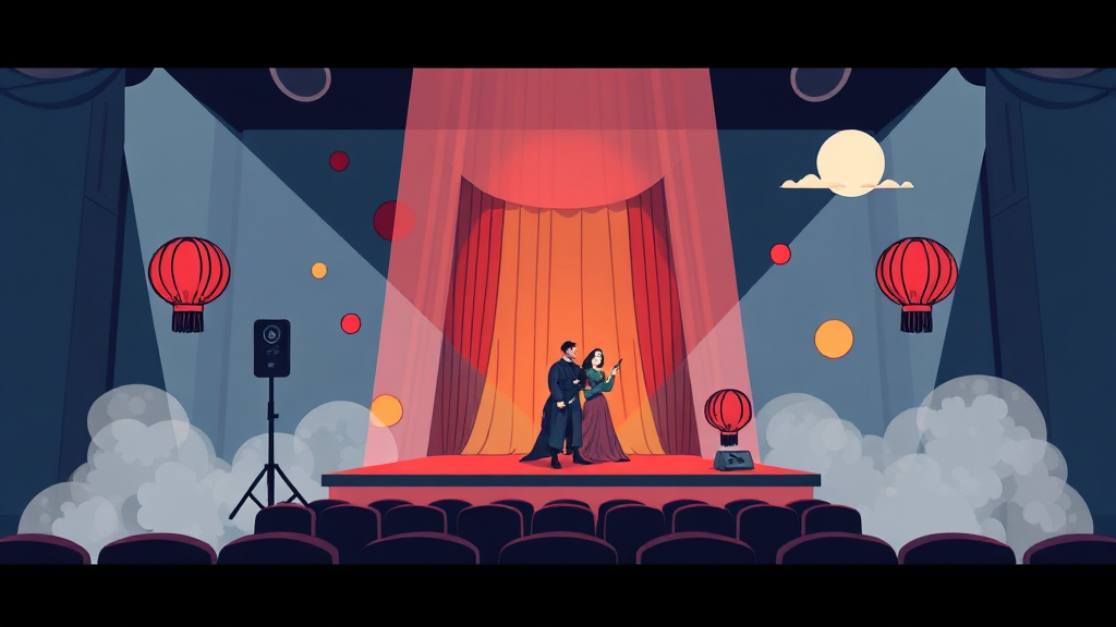 온라인 사용처: 영화/공연 예매 (illustration 스타일)