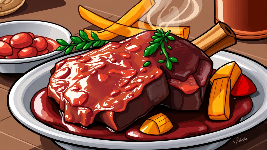 오색 소갈비찜 마무리