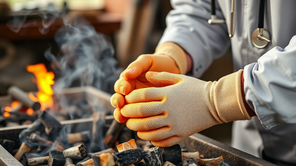 연탄 & 환경: 안전 사용법 (realistic 스타일)