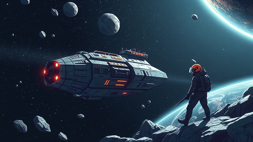 소행성 채굴, 법적 문제는 없을까? (illustration 스타일)