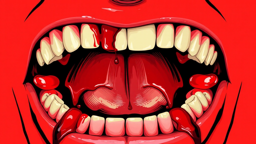 치은염 vs 치주염, 뭐가 다를까? (popart 스타일)