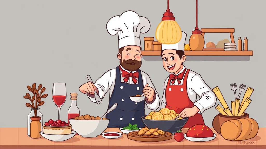 편스토랑 레시피 소개 (illustration 스타일)