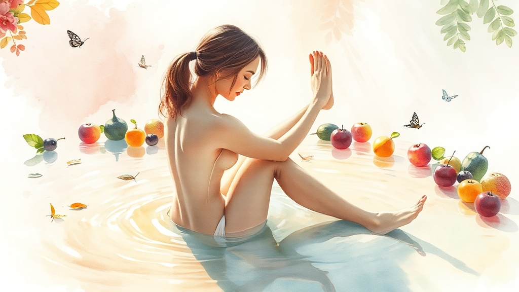 다리 쥐 예방 생활 습관 (watercolor 스타일)