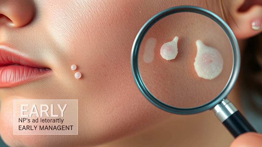 편평사마귀란? 원인과 특징 (realistic 스타일)