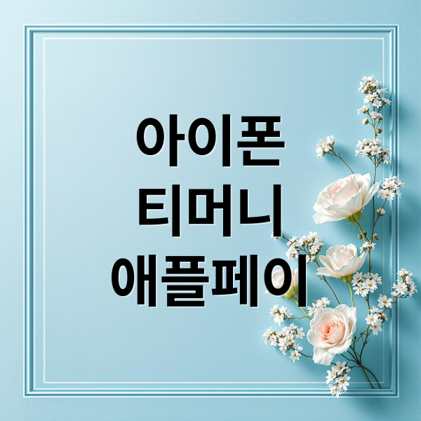 아이폰
티머니
애플페이 (애플페이 교통카드 아이폰 티머니)