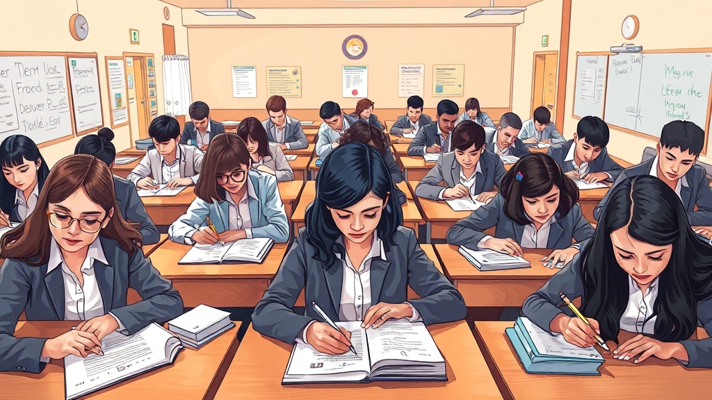 수능 당일: 시간표, 준비물, 꿀팁 (illustration 스타일)