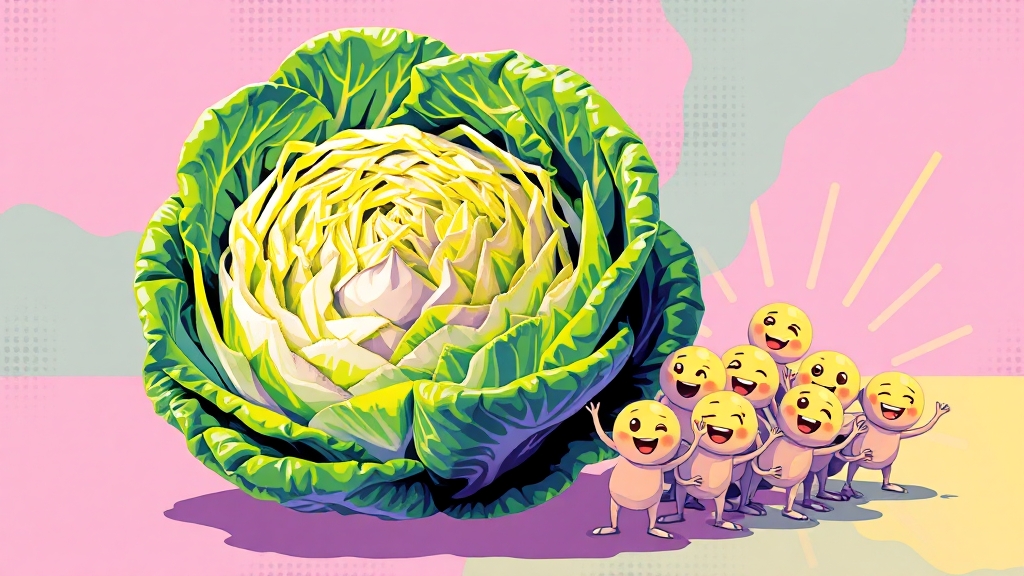 양배추 비타민U의 위 건강 효능과 올바른 섭취법 총정리(2025최신) 7 양배추 + 유산균 = 환상의 조합 (popart 스타일)