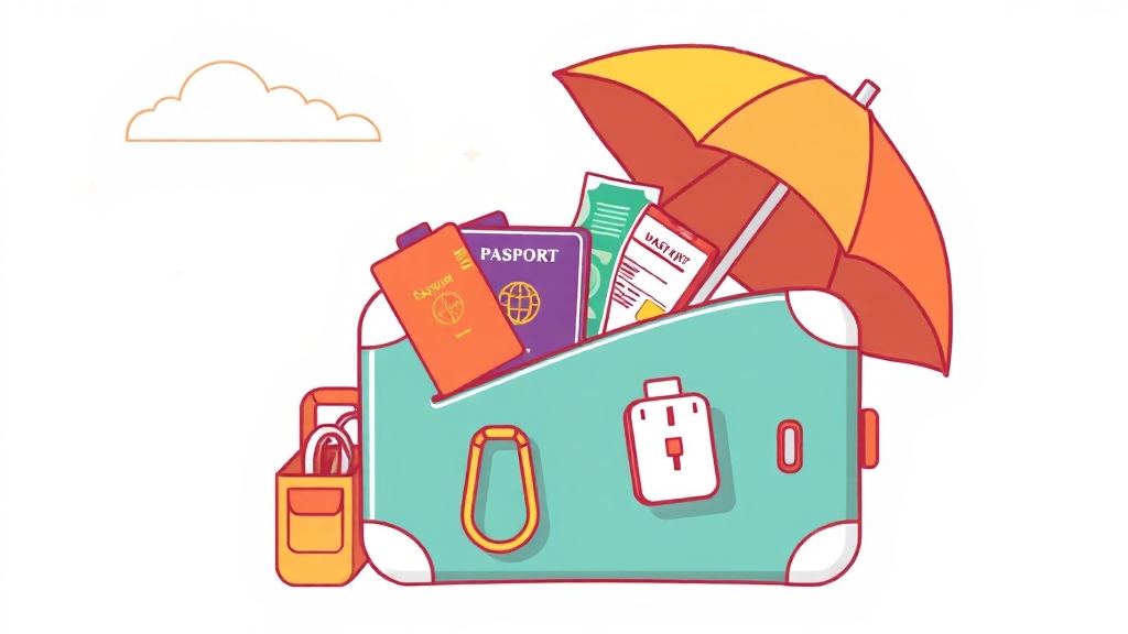 여행 전 필수 준비물 (illustration 스타일)
