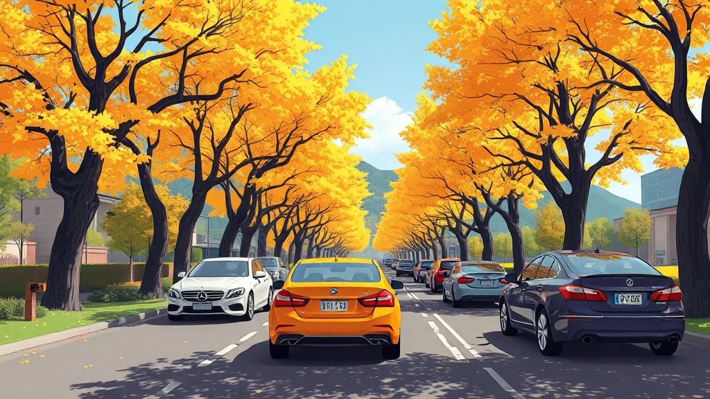 운문사 주차 꿀팁 (cartoon 스타일)