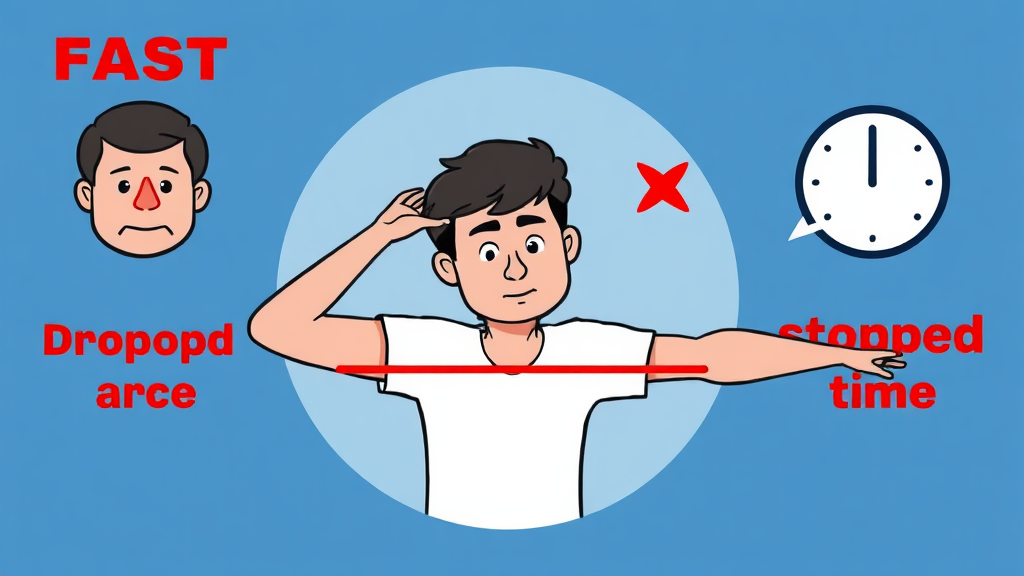 뇌경색 전조 증상 및 자가 진단 (cartoon 스타일)