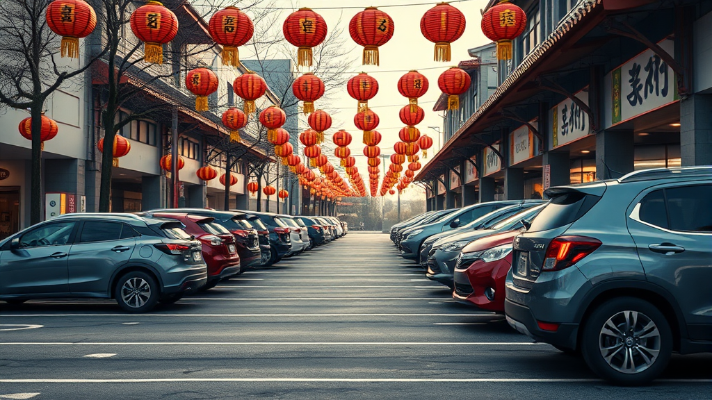 무료 주차장 이용 시 주의사항 (realistic 스타일)