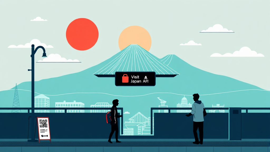 일본 입국 심사 및 세관 신고, 비짓재팬으로 스마트하게 (illustration 스타일)