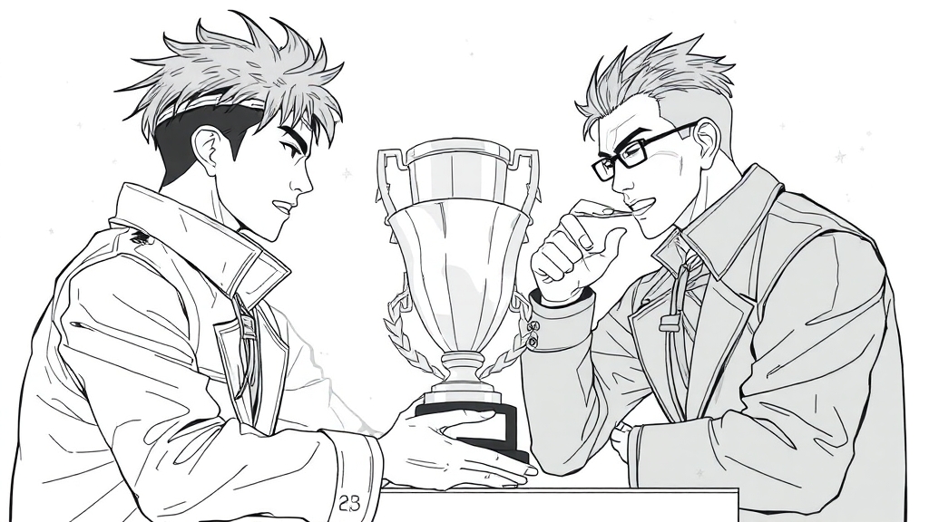 결승 진출 선수 (illustration 스타일)