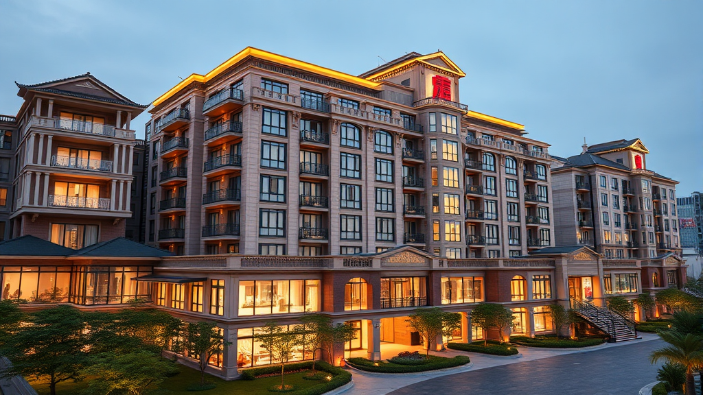 래미안 원펜타스 단지 정보와 상징성 (realistic 스타일)