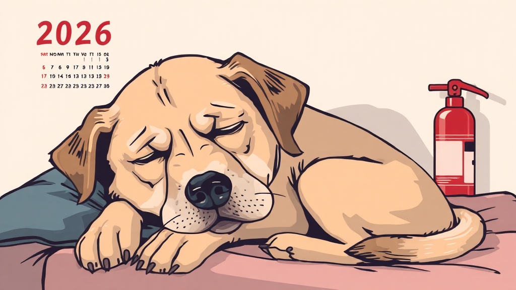 2026년 개띠 건강운 (illustration 스타일)