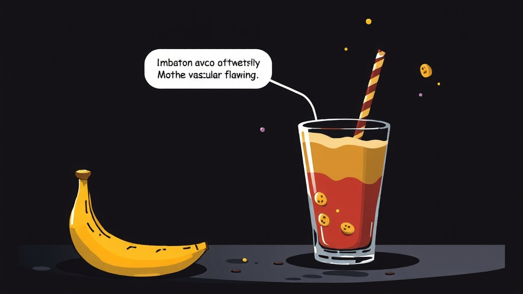 바나나 스무디, 플라바놀 흡수 저해? (cartoon 스타일)