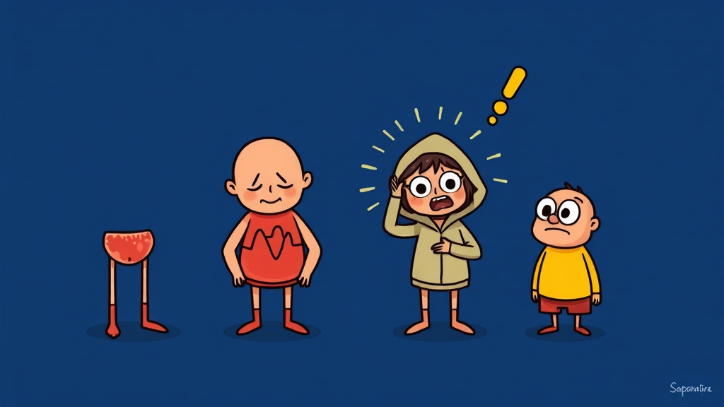 잠재적 부작용 및 대처법 (cartoon 스타일)