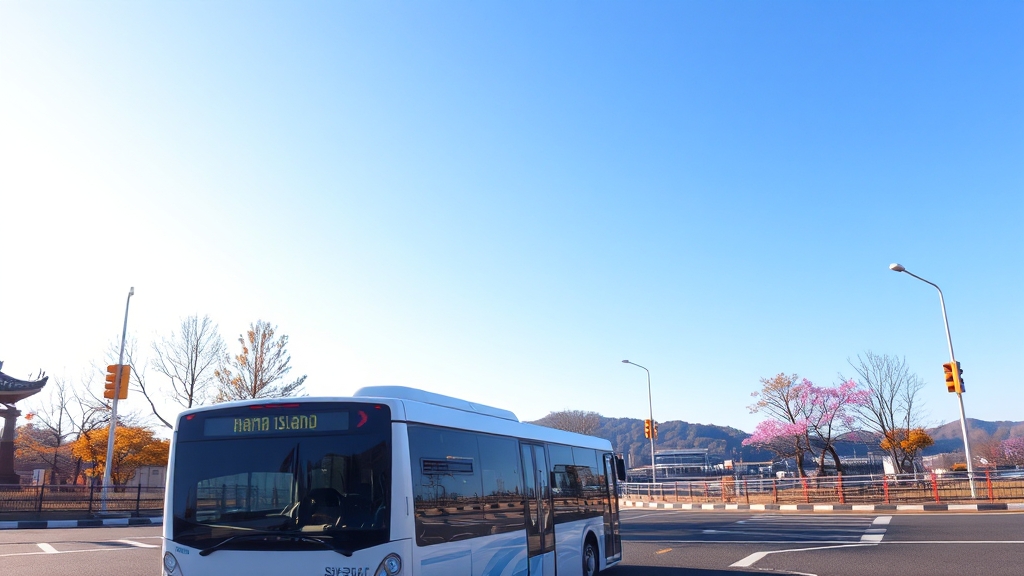 셔틀버스 정보 및 연계 (realistic 스타일)