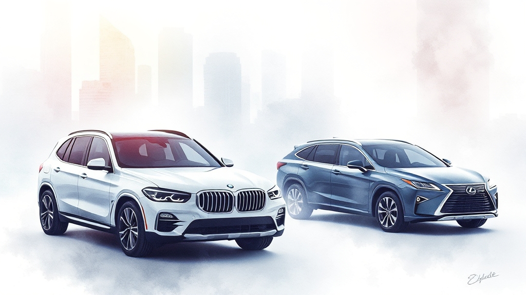 GLC EV 경쟁 모델 비교 (watercolor 스타일)