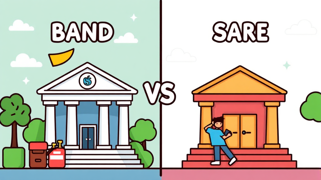 송금 방식 비교: 은행 vs 핀테크 (cartoon 스타일)