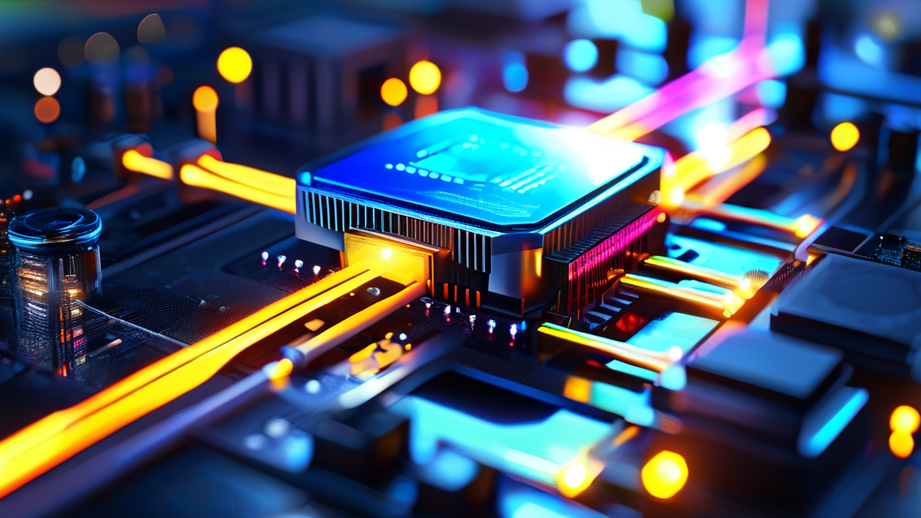 시스템 반도체, 미래 기술의 두뇌 (realistic 스타일)