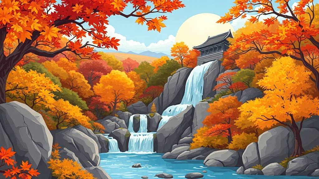 의림지 주요 볼거리 (cartoon 스타일)