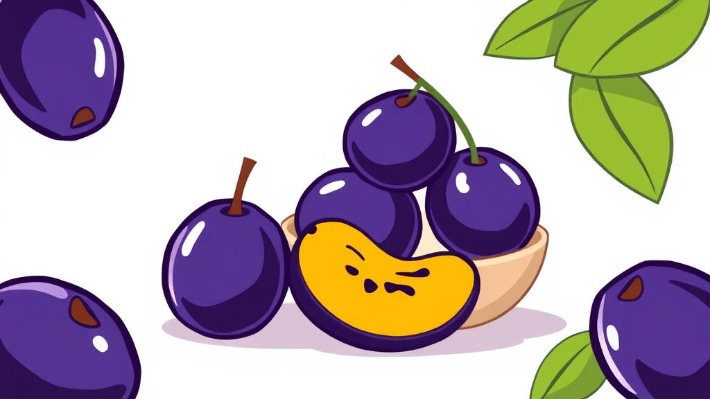 푸룬 섭취, 올바른 방법과 주의사항 (cartoon 스타일)