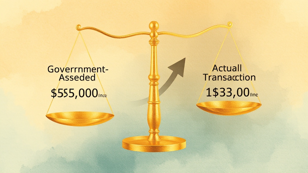 공시지가 vs 실거래가, 무엇이 다를까요? (watercolor 스타일)