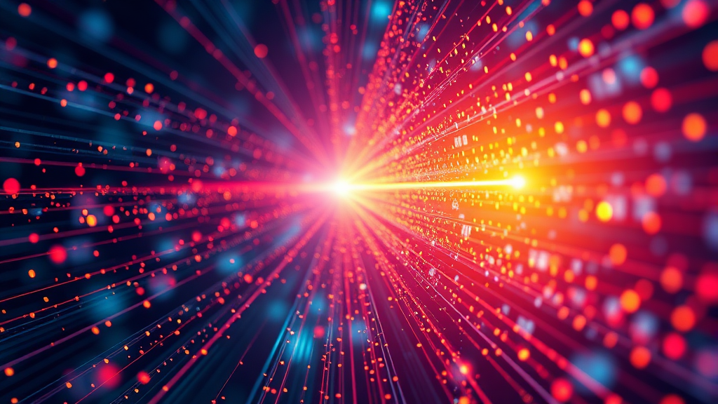 AI 시대, 광통신의 중요성과 기술적 배경 (realistic 스타일)