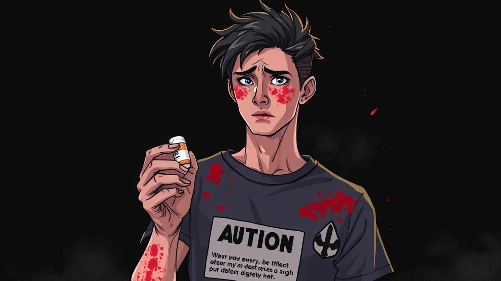 놓치지 말아야 할 부작용과 경고 (illustration 스타일)