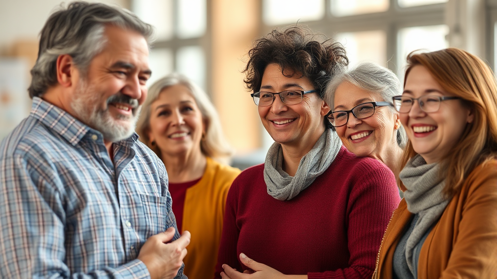 센터, 인생 2막 설계 플랫폼 (realistic 스타일)