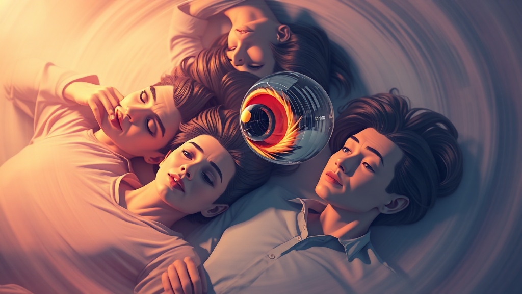 누우면 어지러움: 원인과 증상 (illustration 스타일)