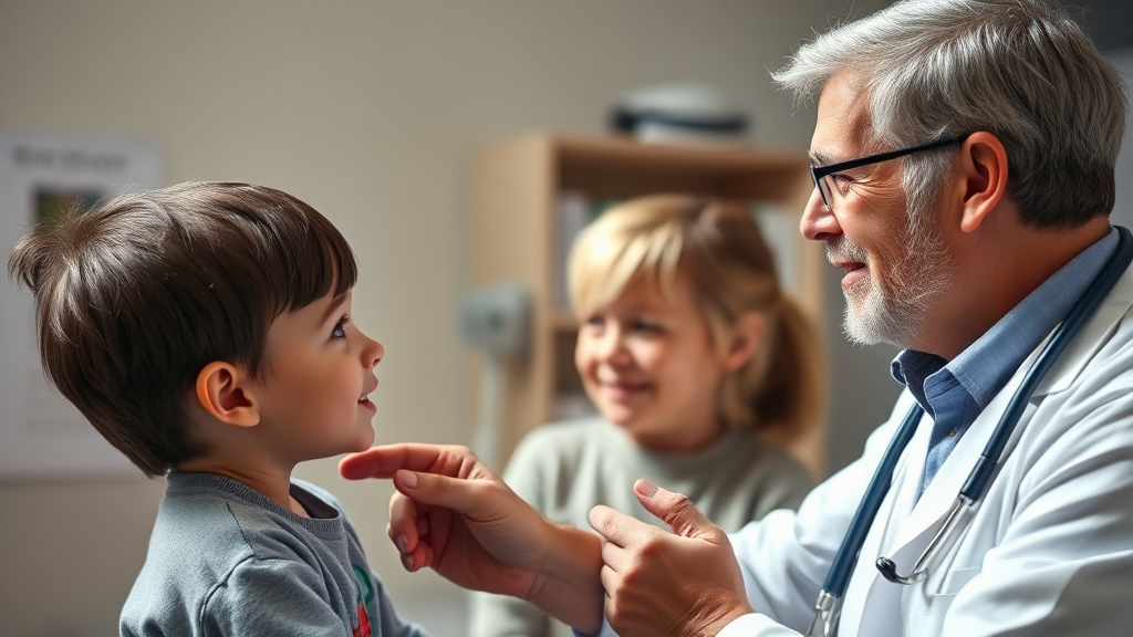 천식 진단 방법과 초기 관리의 중요성 (realistic 스타일)