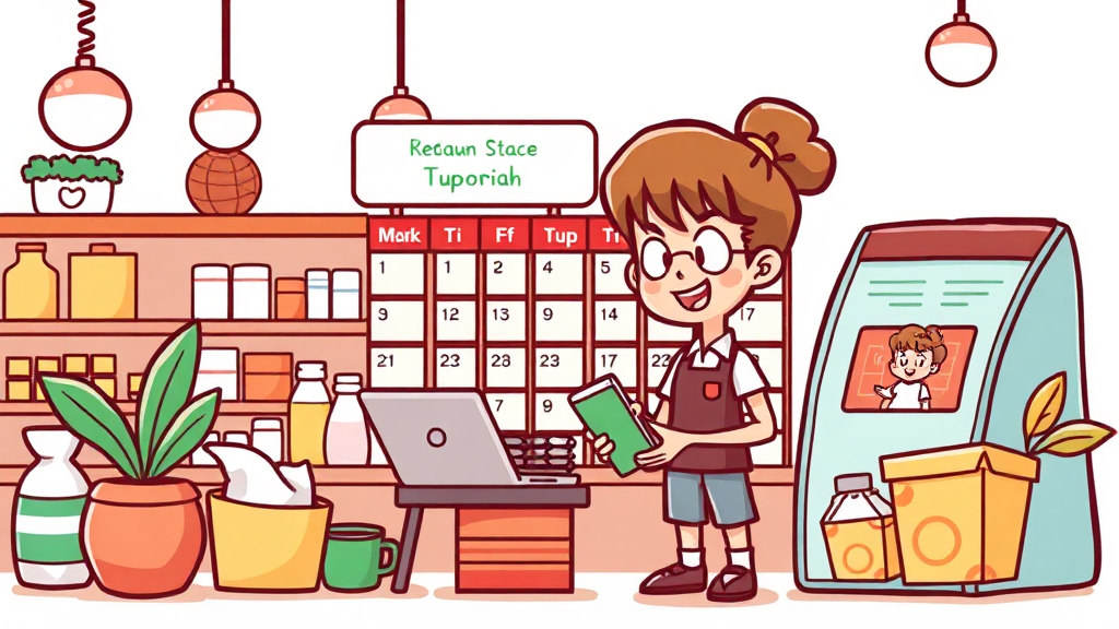 효율적인 소비 습관 만들기 (cartoon 스타일)