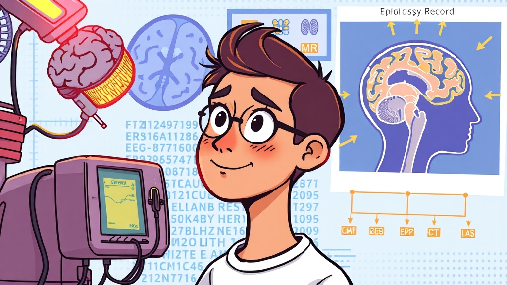 뇌전증 진단 방법 (cartoon 스타일)