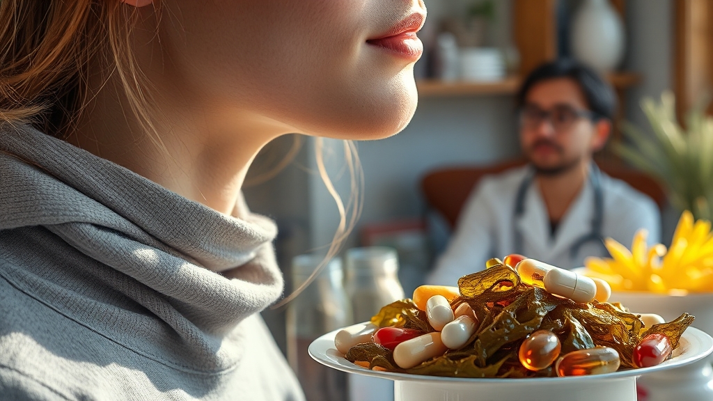 궁금증 해결: 요오드 & 영양제 (realistic 스타일)