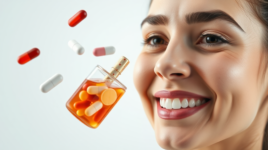 알약 장정결제 소개 및 복용법 (realistic 스타일)