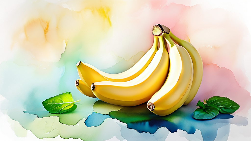 건강한 다이어트를 위한 칼륨 섭취 가이드 (watercolor 스타일)