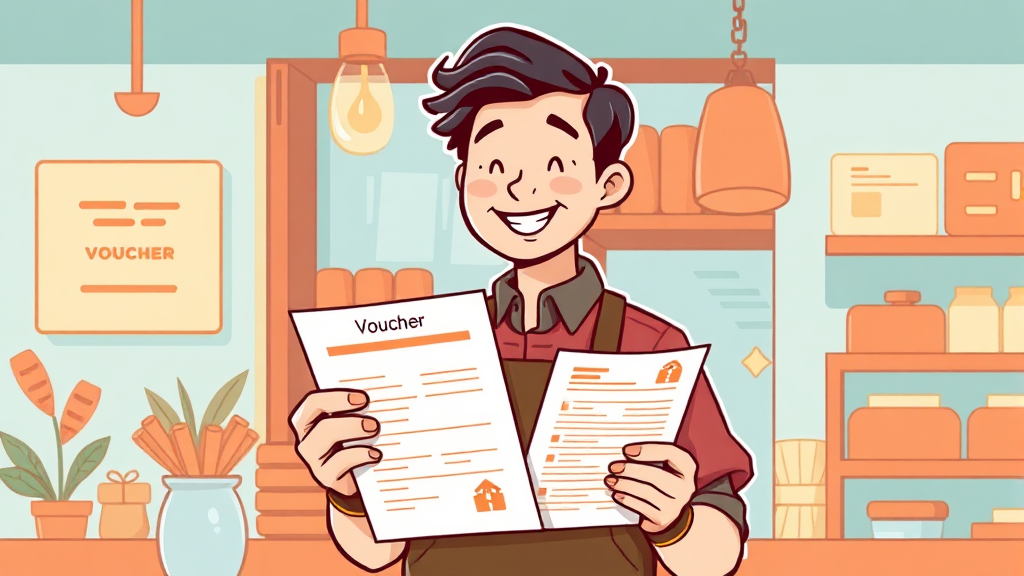 경영안정바우처 신청, 이것만은 꼭 알아두세요! (illustration 스타일)