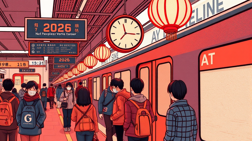 2026 설날 예매 예상 일정 (illustration 스타일)