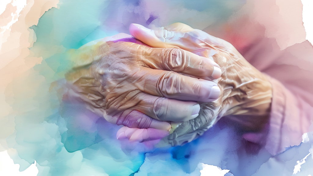 기초연금 제도 개선 요구 및 향후 전망 (watercolor 스타일)