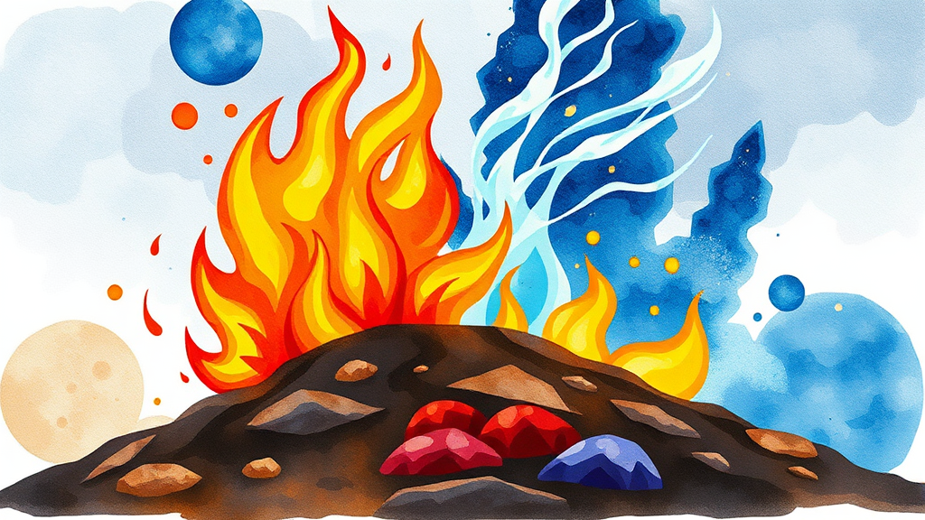 주의해야 할 궁합 조합 (cartoon 스타일)