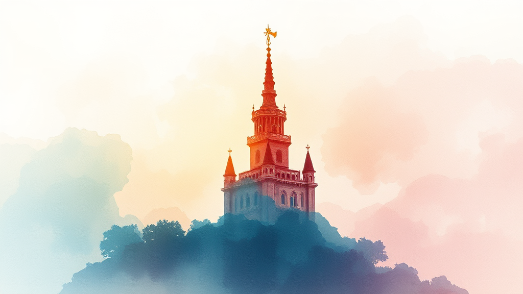 신용점수에 미치는 영향 (watercolor 스타일)