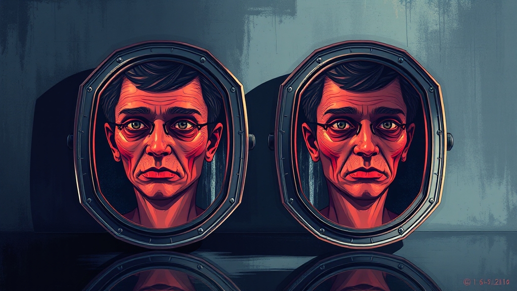 알고리즘 편향: 디지털 편견 복제 (illustration 스타일)